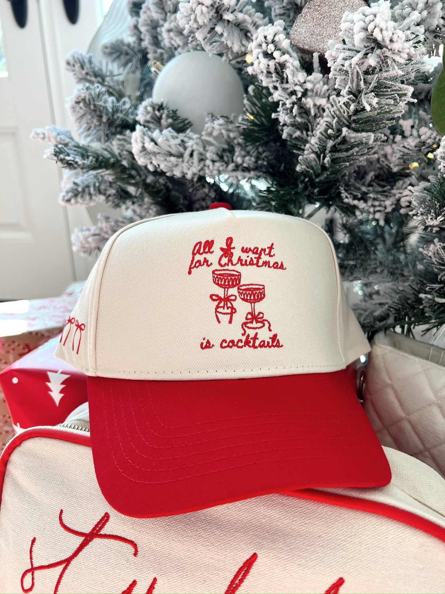 All I Want for Christmas is Cocktails - Red Vintage Trucker