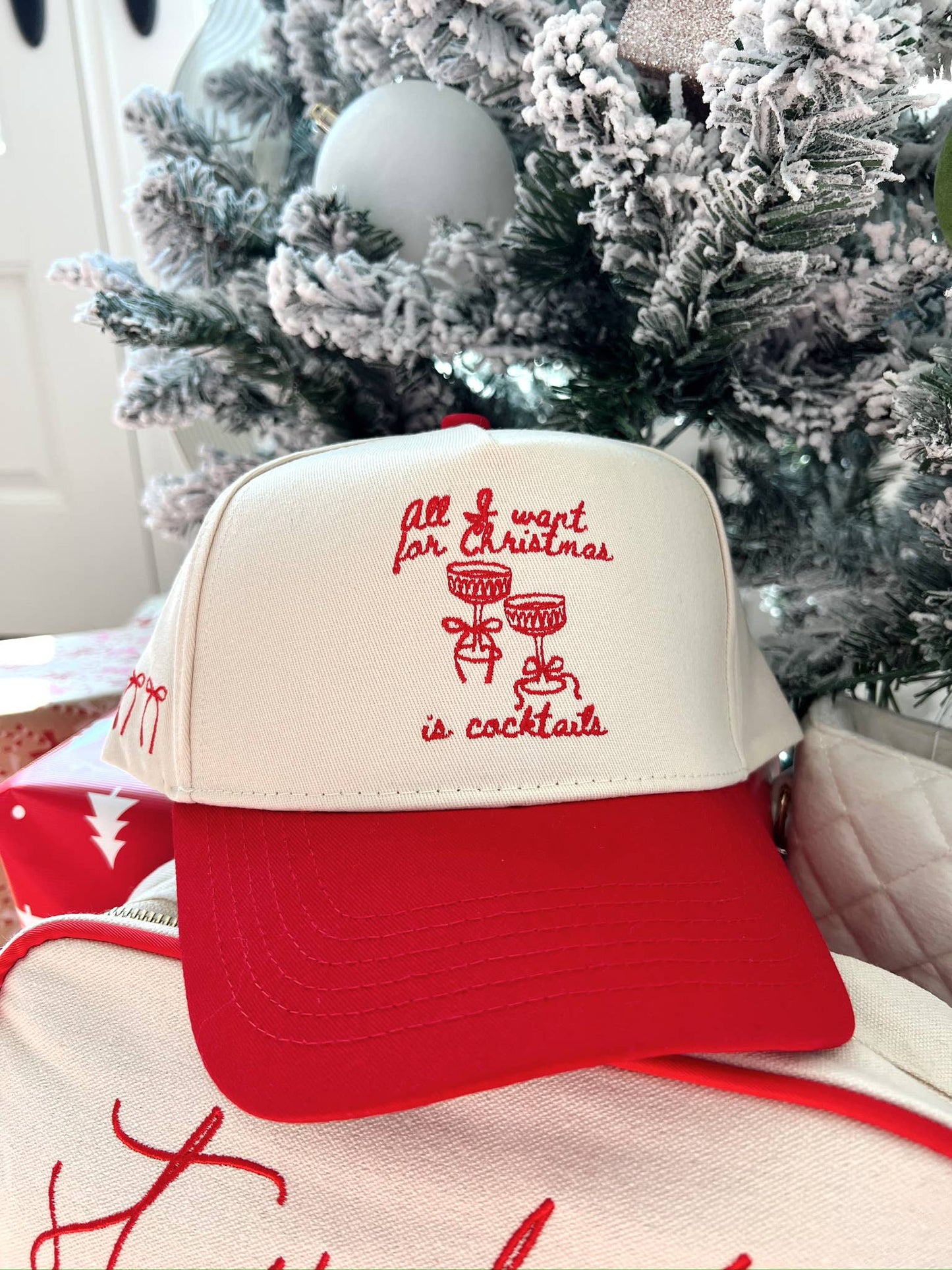 All I Want for Christmas is Cocktails - Red Vintage Trucker
