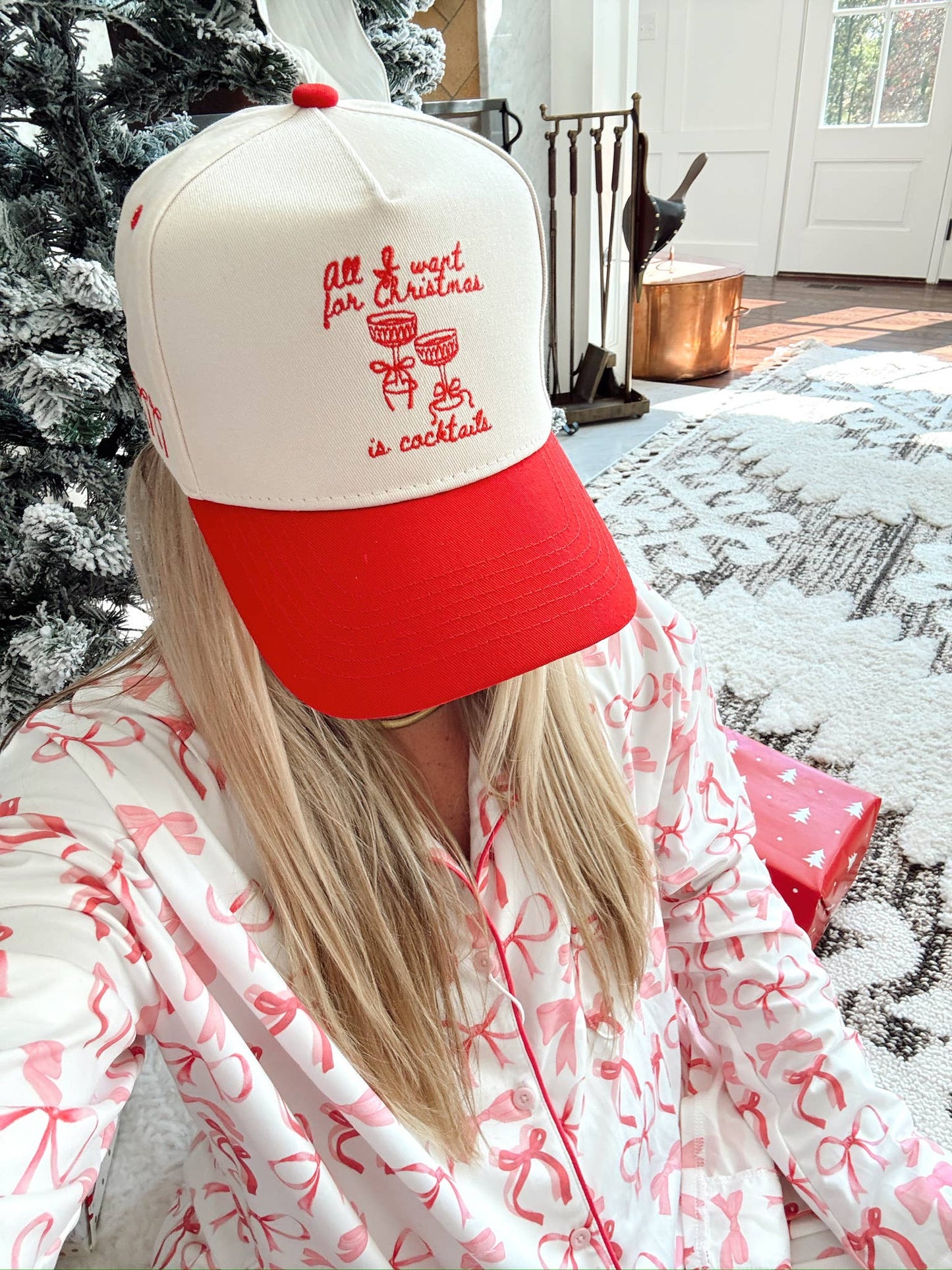 All I Want for Christmas is Cocktails - Red Vintage Trucker
