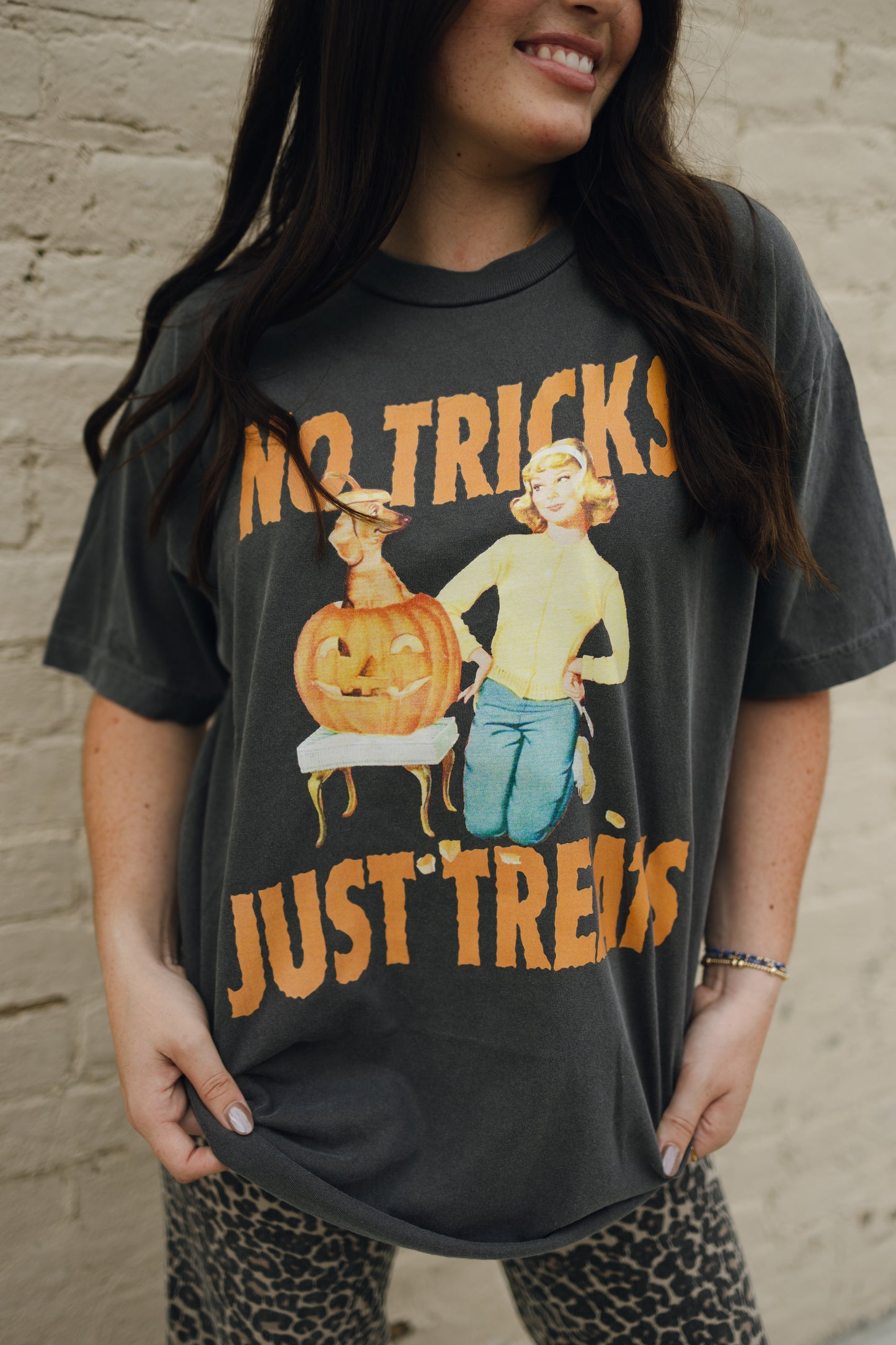 No Tricks Just Treats, Halloween Oversized TShirt