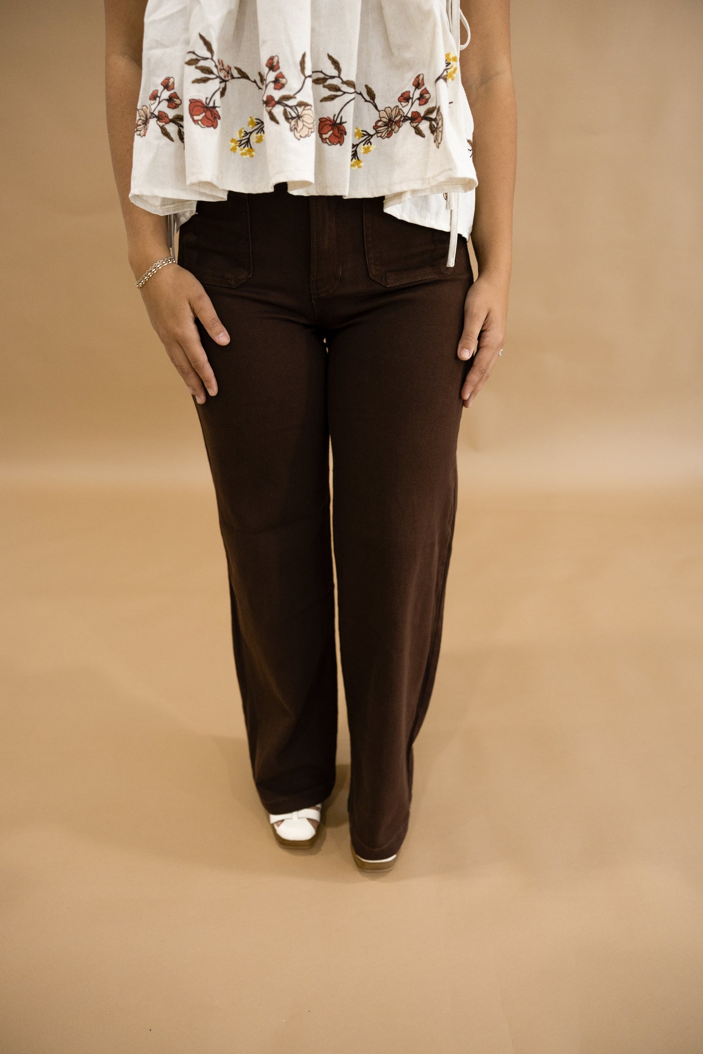 Mini Patch Pocket Flare Jeans