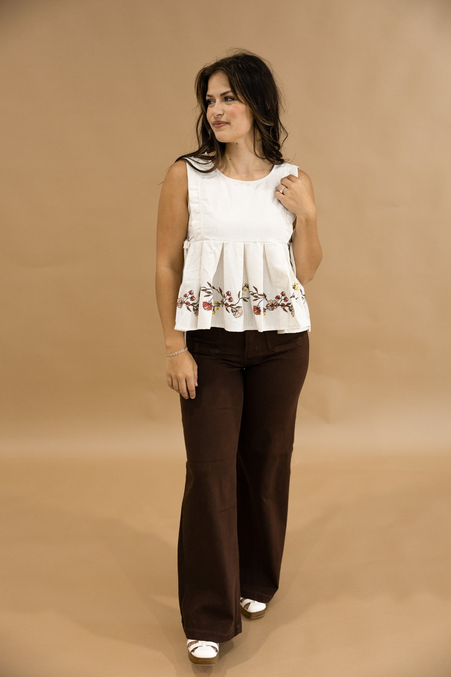 Mini Patch Pocket Flare Jeans