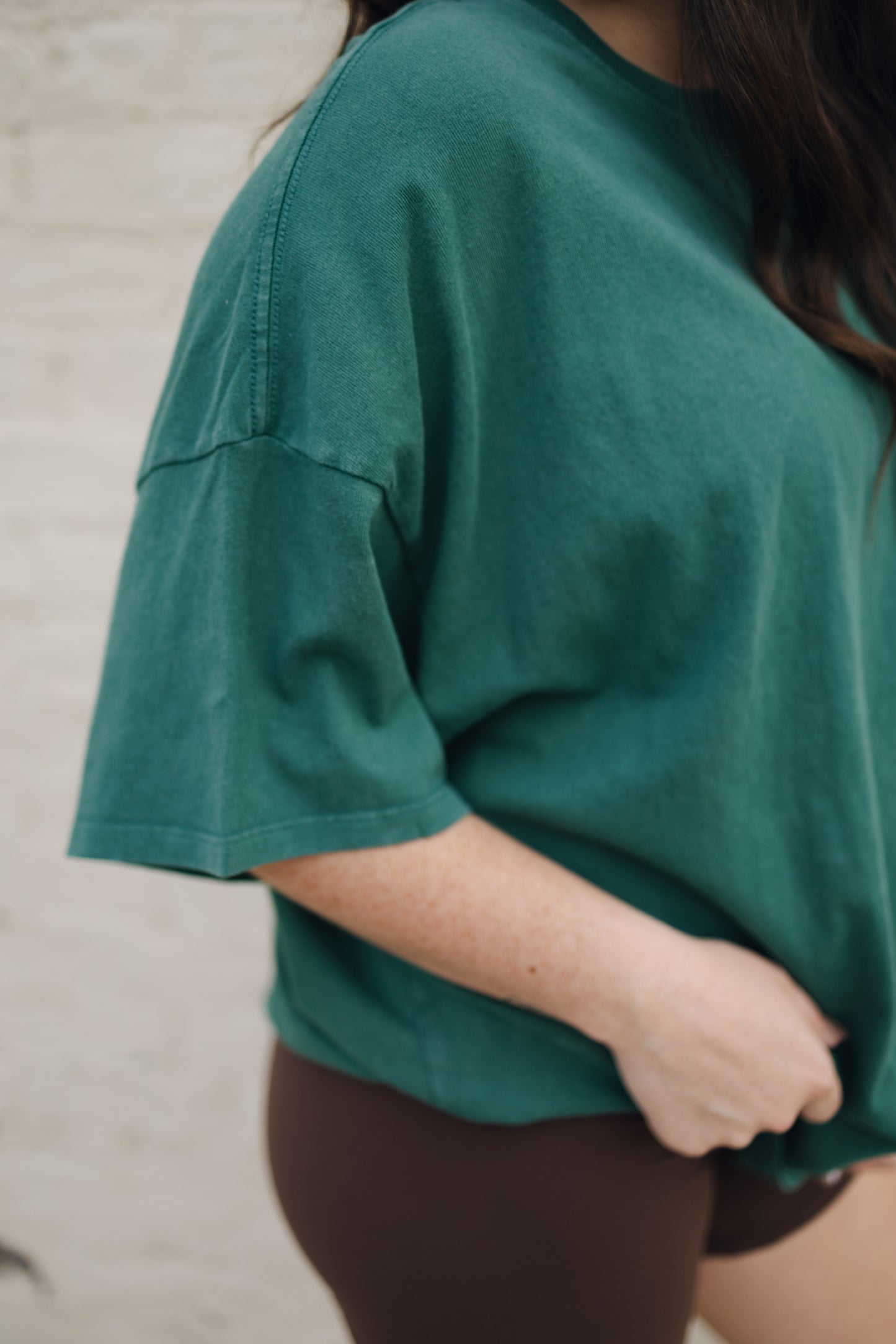 OVERSIZED DISTRESSED COTTON T-SHIRT
