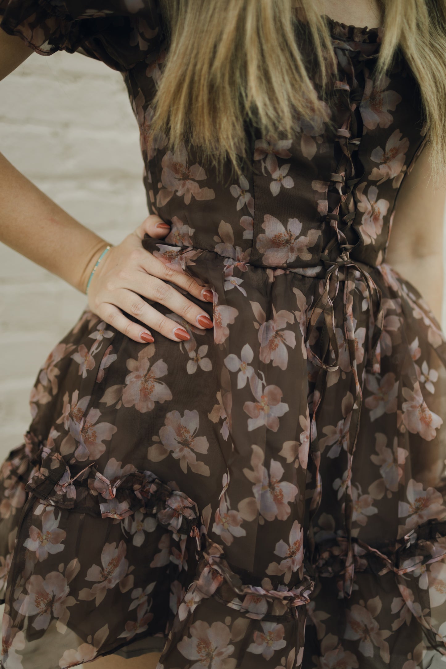 FLORAL A LINE MINI DRESS