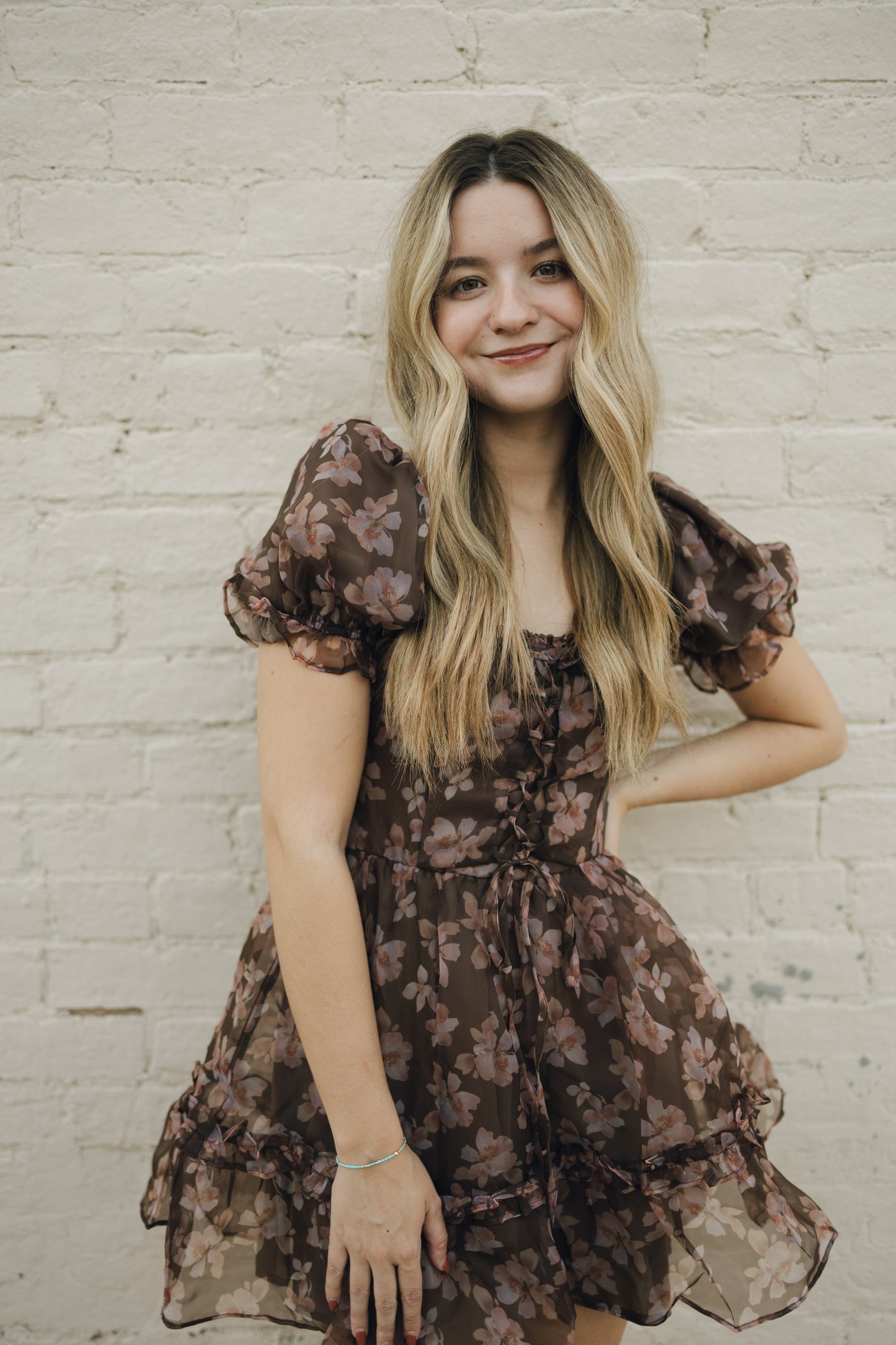FLORAL A LINE MINI DRESS