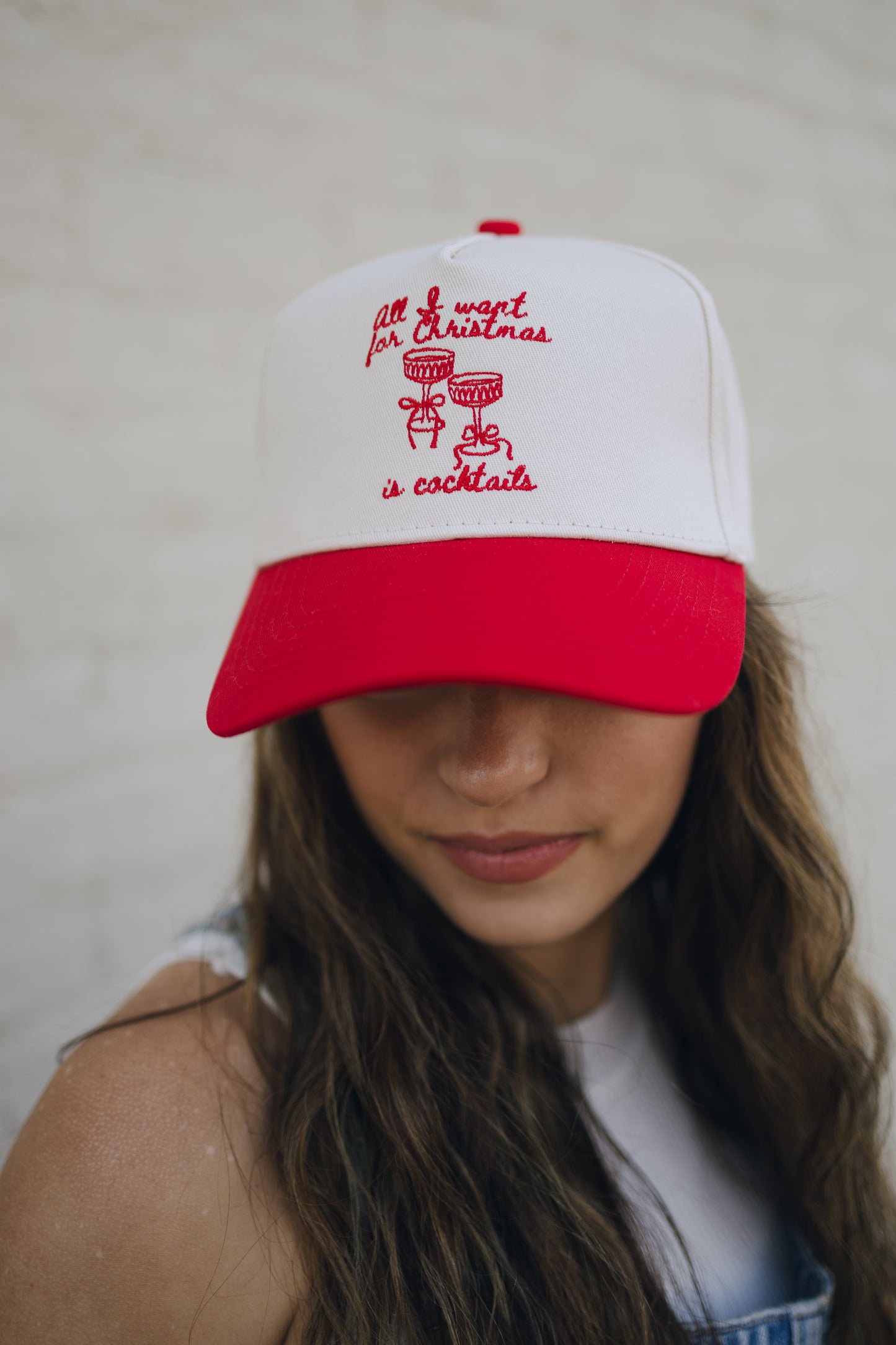 All I Want for Christmas is Cocktails - Red Vintage Trucker