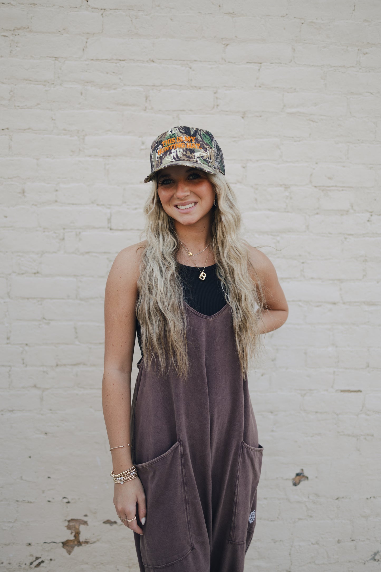 This Is My Hunting Hat - Camo Vintage Trucker