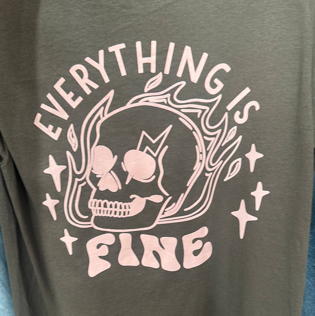 Everything Is Fine Oversized Tee