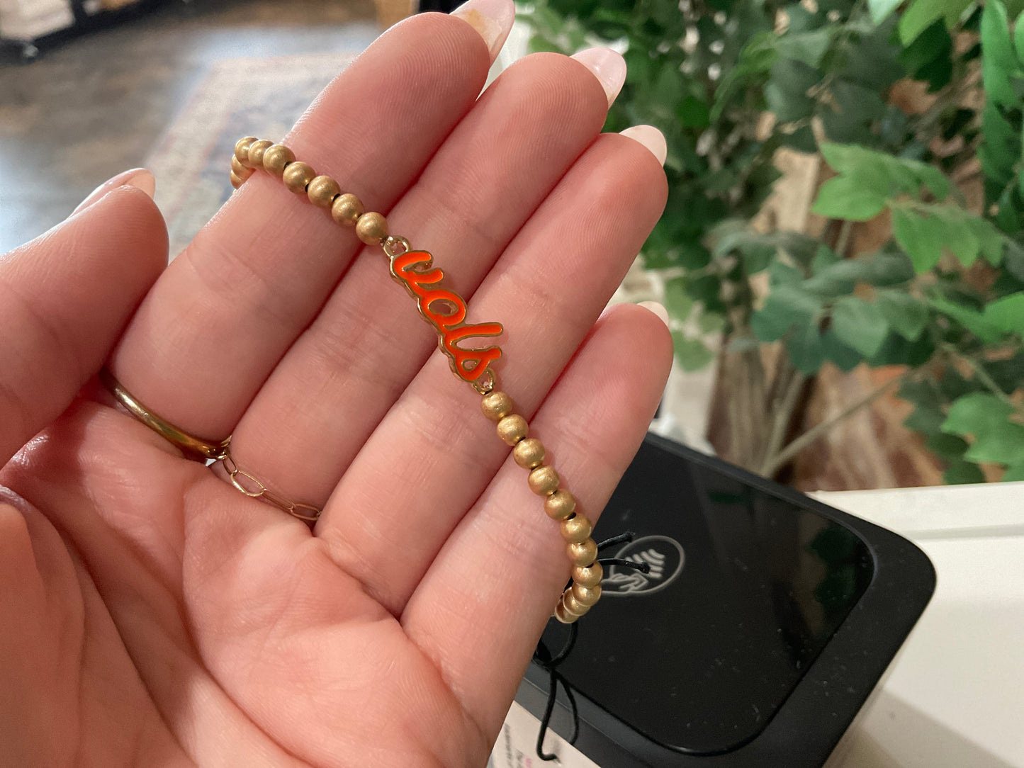 Tennessee Volunteers Enamel Script Stretch Bracelet in Orange