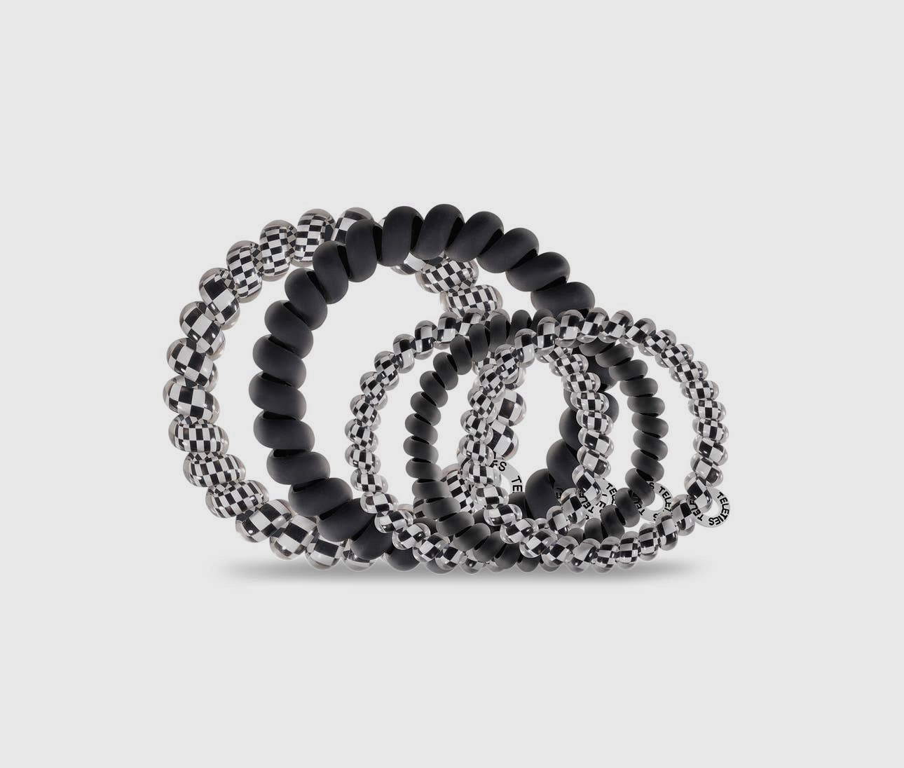 Teleties B&W Checkered Hair Ties