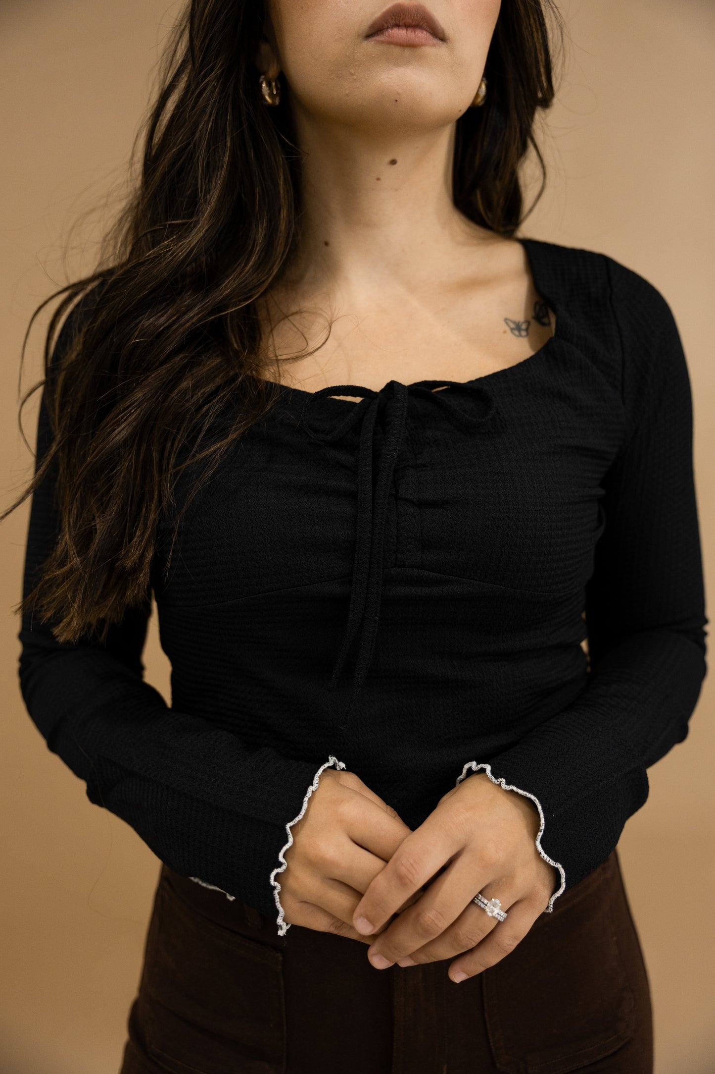Textured Knit Layering Top