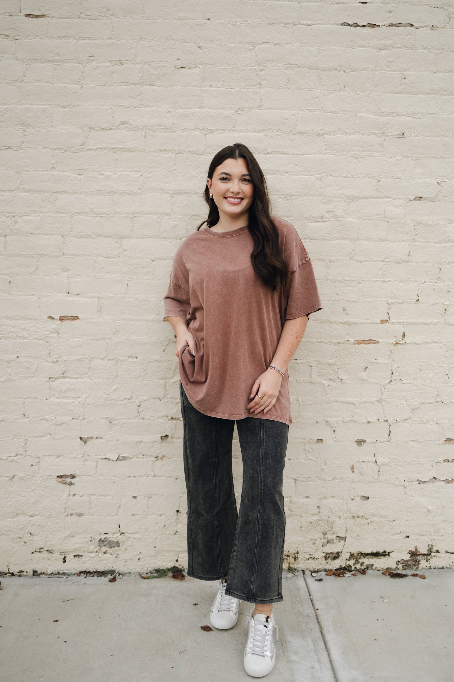 OVERSIZED DISTRESSED COTTON T-SHIRT