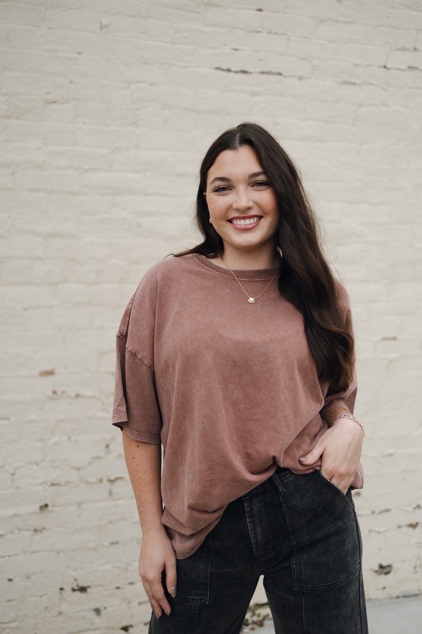 OVERSIZED DISTRESSED COTTON T-SHIRT