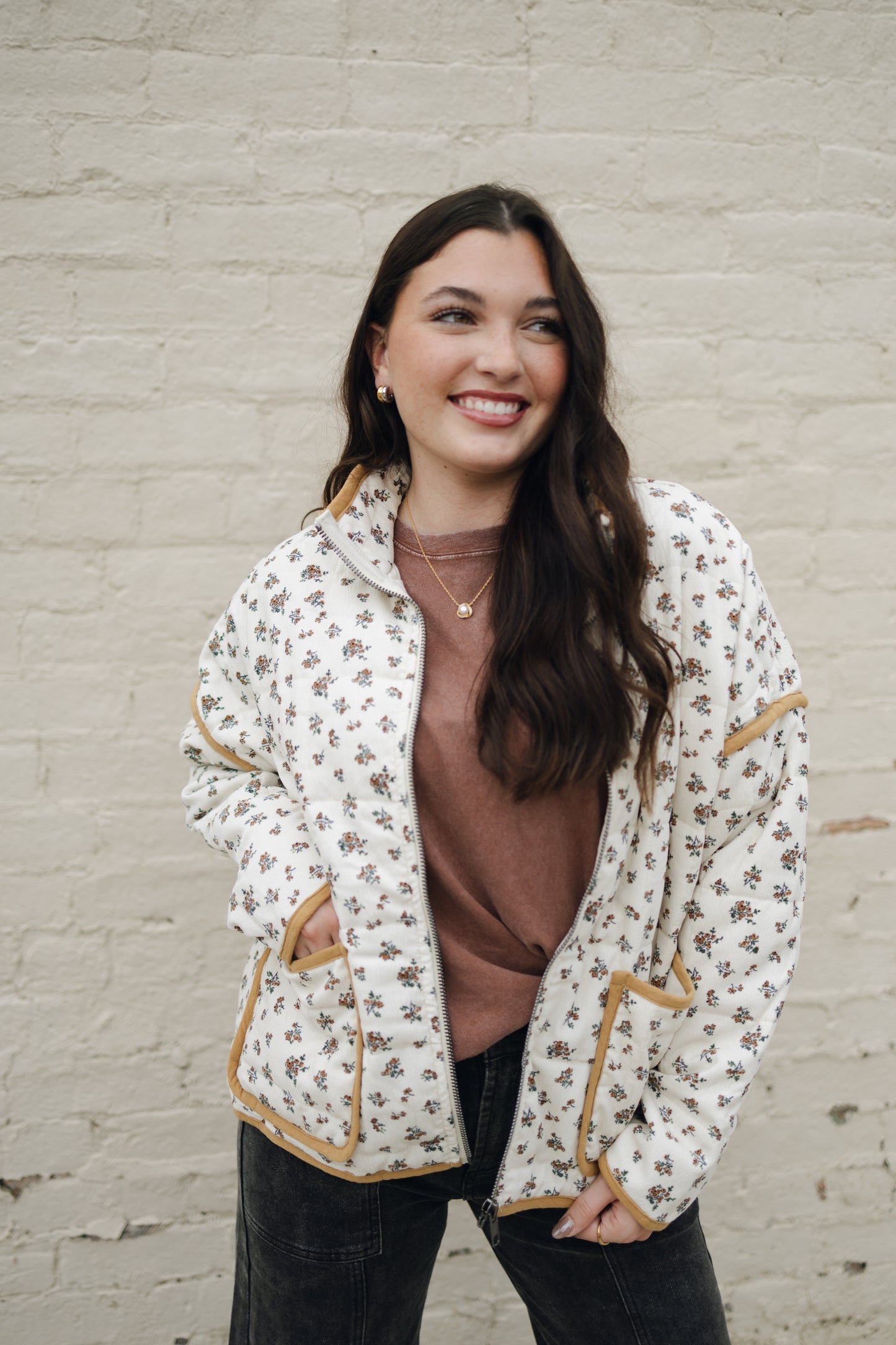 Golden Fall Floral Jacket