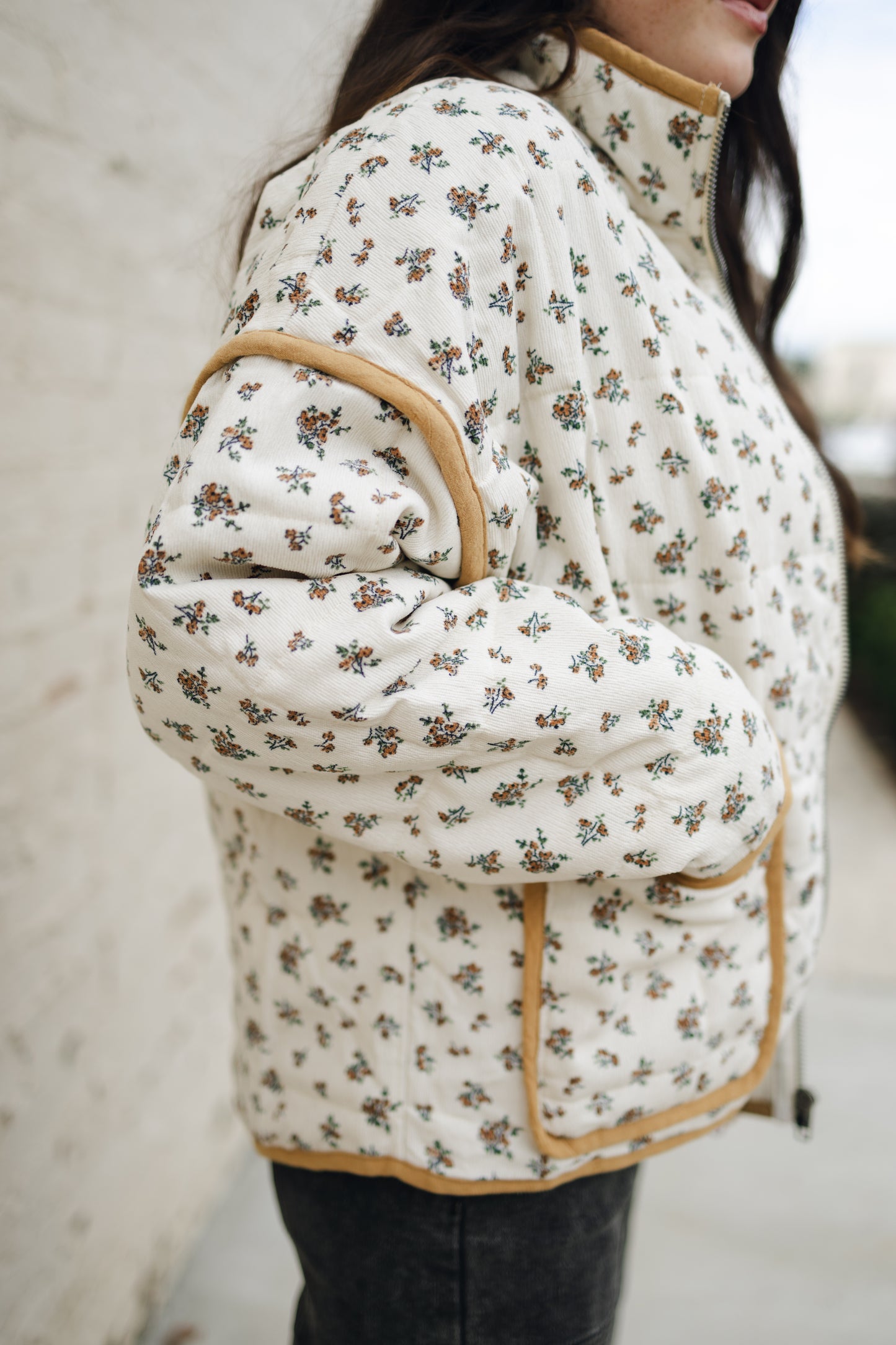 Golden Fall Floral Jacket