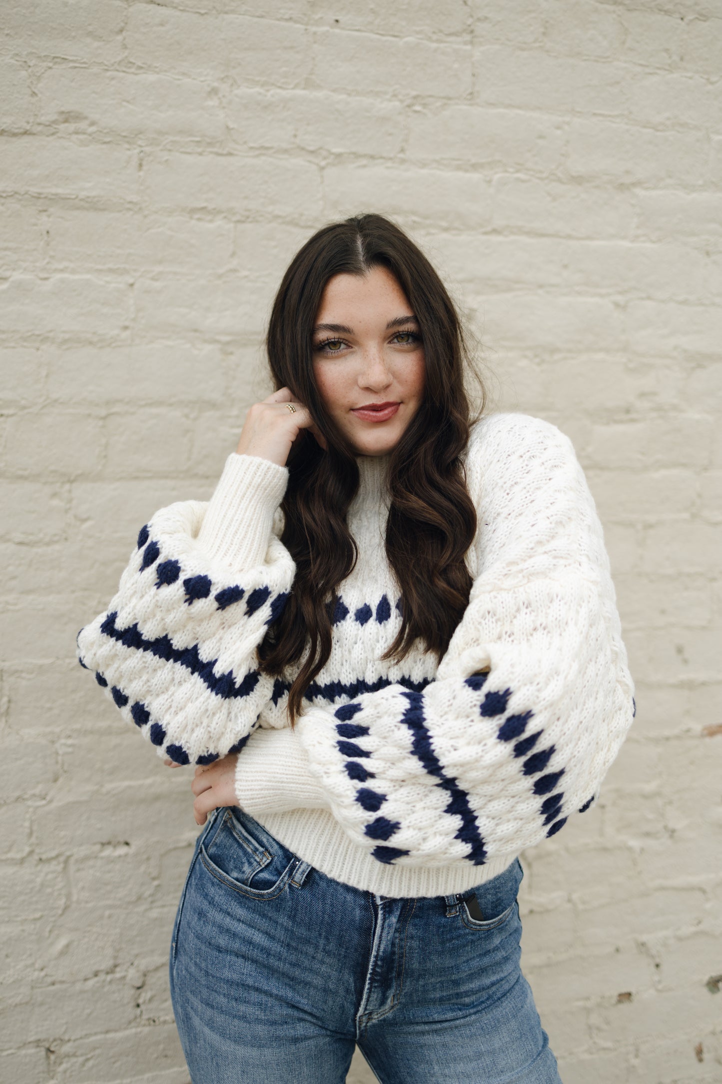 COLOR POPPED SWEATER TOP