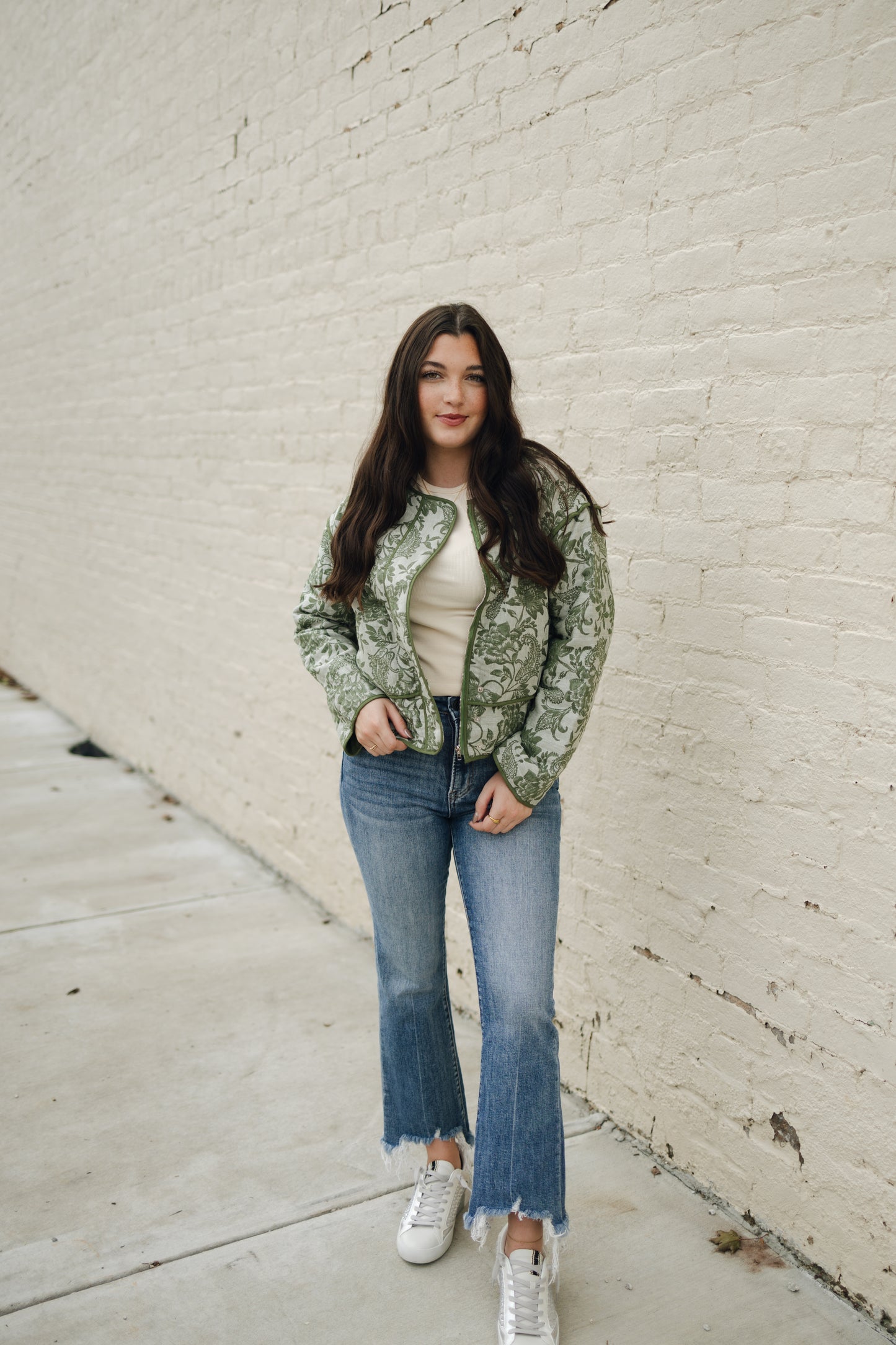 VINTAGE FLORAL PRINT PADDED JACKET