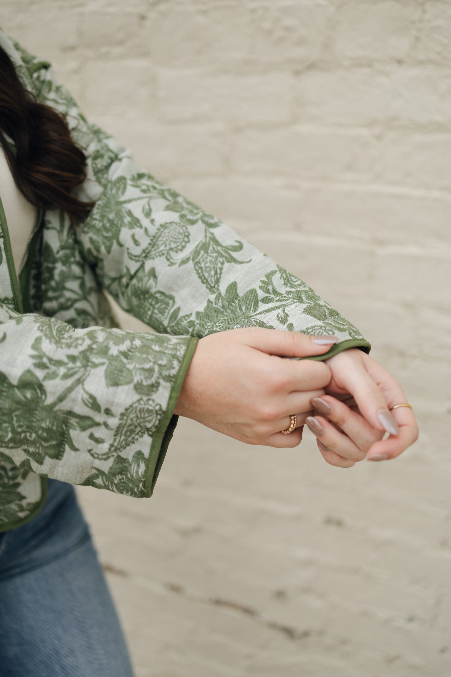 VINTAGE FLORAL PRINT PADDED JACKET