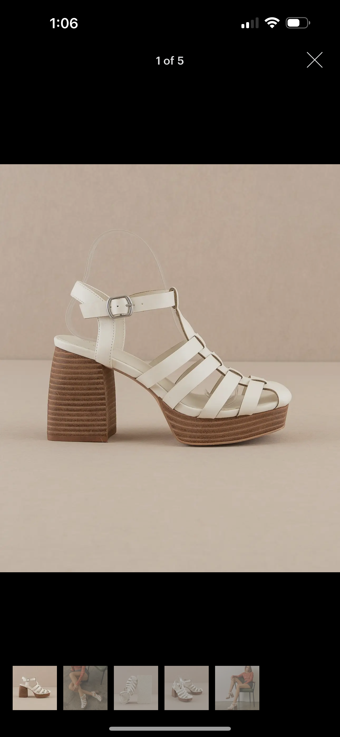 The Hailee White | Gladiator Cage Platform Heels