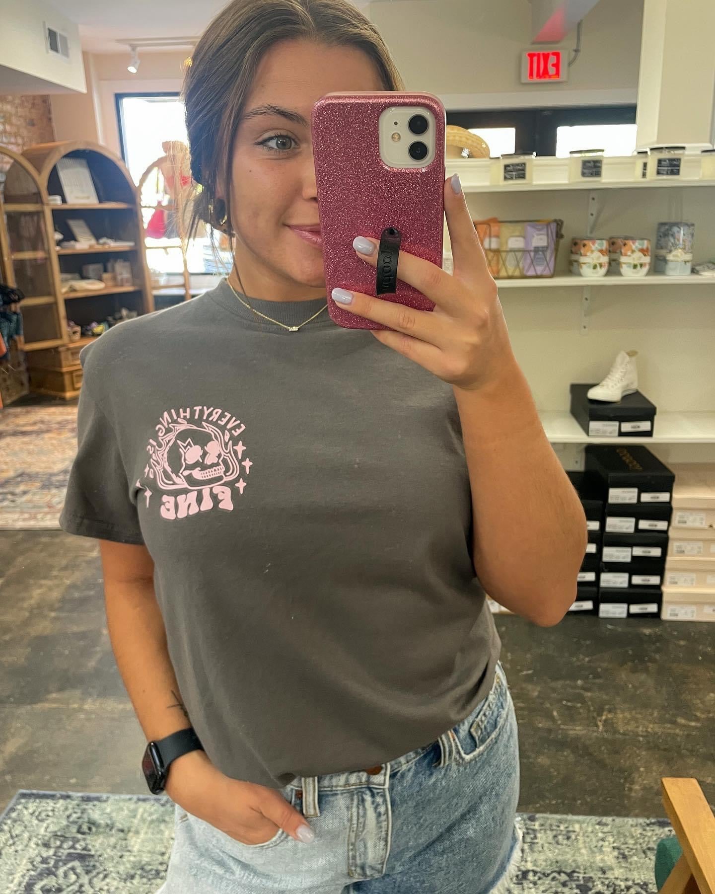 Everything Is Fine Oversized Tee